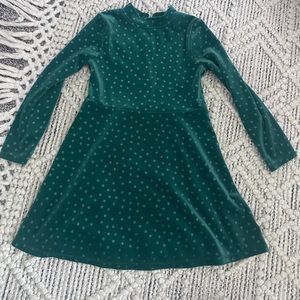 Toddler Cat and jack green velour dress